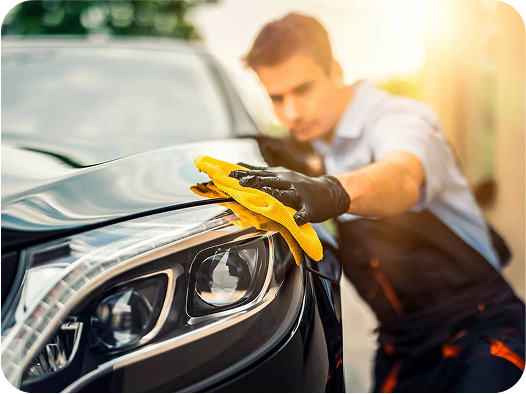 guy doing car wash